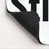 Grappige typografie citaat stifle wees stil sarcas muismat (Hoek)