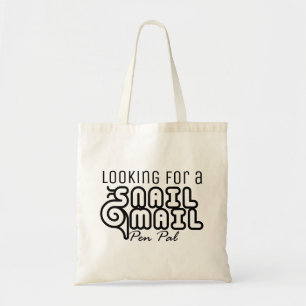 Grappige typografie Snail Mail Pen Paul Ad Tote Bag