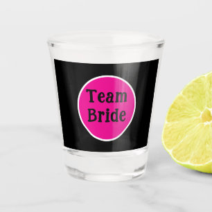 Grappige typografie TEAM BRUID persoonlijk uniek Shot Glas