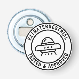 Grappige UFO Alien Buitenaards Wezen Getest & Goed Button Flesopener
