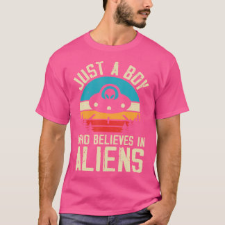 Grappige ufo buitenaardse zonsondergang retro  ges t-shirt