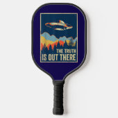 Grappige UFO De Waarheid Is Daar Samenzwering Pickleball Paddle (Achterkant)