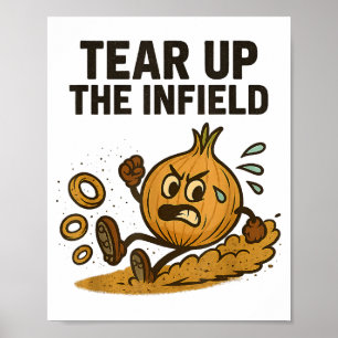Grappige Ui Ringen Honkbal Basis Infield Handschoe Poster