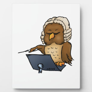 Grappige Uil Dirigent Cartoon Fotoplaat