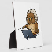 Grappige Uil Dirigent Cartoon Fotoplaat (Zijkant)