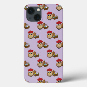 Grappige Uil Easter Egg Hunt Patroon iPhone 13 Hoesje