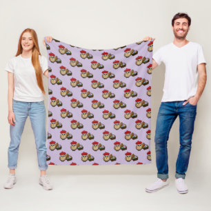 Grappige Uil Easter Egg Hunt Patroon Fleece Deken
