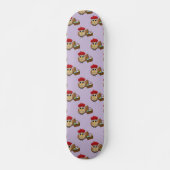 Grappige Uil Easter Egg Hunt Patroon Skateboard (Voorkant)