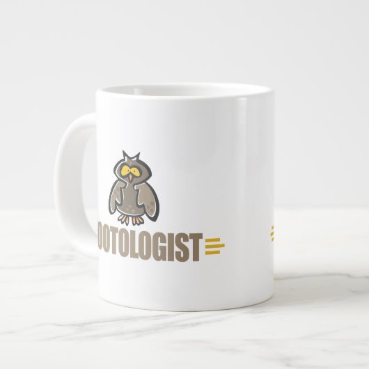 Grappige Uil Jumbo Mok (Voorkant links)