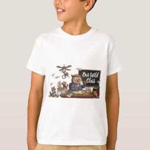 Grappige Uil Leraar Chaos - Whimsical Bosdieren T-shirt