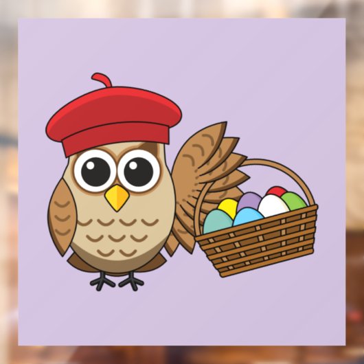 Grappige Uil Pasen Ei Hunt Raamsticker (Vel 2)
