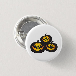 Grappige uitdrukkingen Halloween pompoenen Ronde Button 3,2 Cm