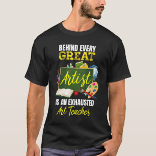 Grappige Uitgeputte Kunst Leraar Terug naar School T-shirt