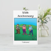 Grappige uitnodiging voor een jubileumfeestje (Staand voorkant)