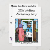 Grappige uitnodiging voor een jubileumfeestje (Voorkant / Achterkant)