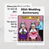 Grappige uitnodiging voor een jubileumfeestje (Voorkant / Achterkant)