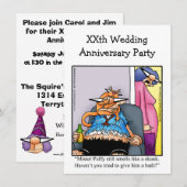 Grappige uitnodiging voor een jubileumfeestje (Voorkant / Achterkant)