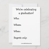 Grappige uitnodiging voor eindexamen van de verple (Achterkant)