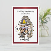 Grappige uitnodiging voor huwelijksjubileum (Staand voorkant)