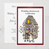 Grappige uitnodiging voor huwelijksjubileum (Voorkant / Achterkant)