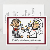 Grappige uitnodiging voor huwelijksjubileum (Voorkant / Achterkant)