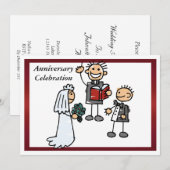 Grappige uitnodiging voor huwelijksverjaardag (Voorkant / Achterkant)