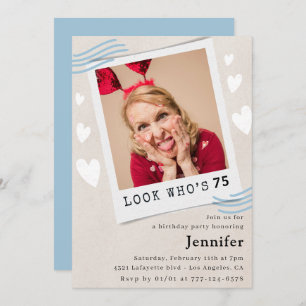 Grappige uitnodigingen voor 75e verjaardag Kijk wi