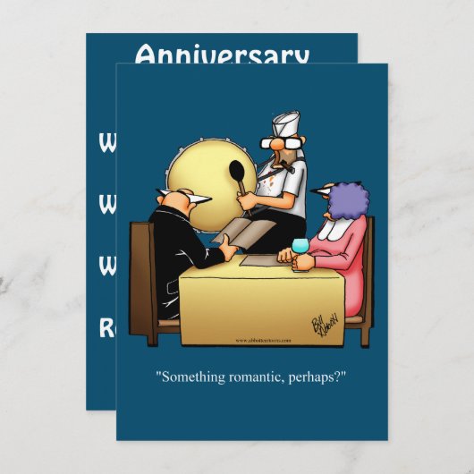 Grappige uitnodigingen voor een huwelijksjubileumf (Voorkant / Achterkant)