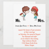 Grappige uitnodigingen voor een verlovingsfeest (Voorkant / Achterkant)