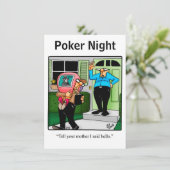 Grappige uitnodigingen voor pokeravondjes (Staand voorkant)