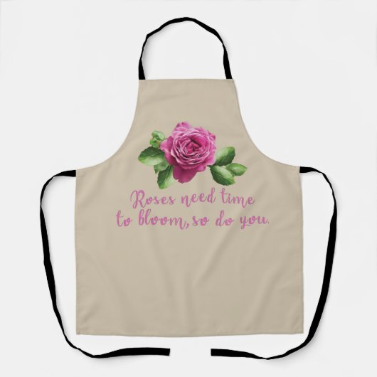 Grappige uitspraken over rozen en liefde schort (Voorkant)