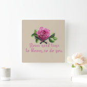 Grappige uitspraken over rozen en liefde vierkante klok (Huis)