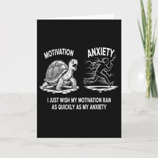 Grappige uitstel motivatie vs angst schildpad kaart