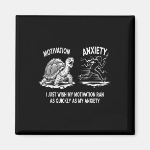 Grappige uitstel motivatie vs angst Schildpad Magneet