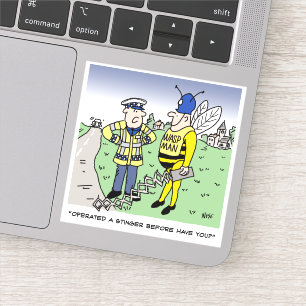 Grappige UK-verkeerspolitie-cartoon Sticker