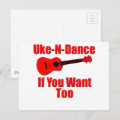 grappige ukulele briefkaart (Voorkant / Achterkant)