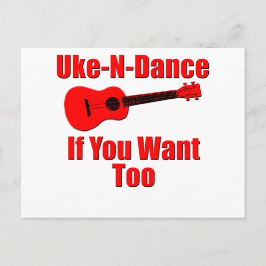 grappige ukulele briefkaart (Voorkant)