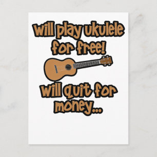 Grappige Ukulele Briefkaart