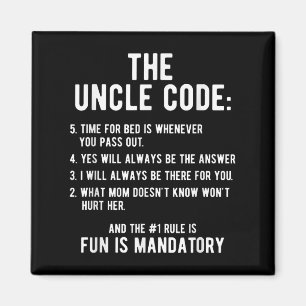 Grappige Uncle Gifts by Design T-shirt Bedrijf Unc Magneet