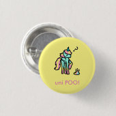 grappige uni poo-knop ronde button 3,2 cm (Voorkant /achterkant)