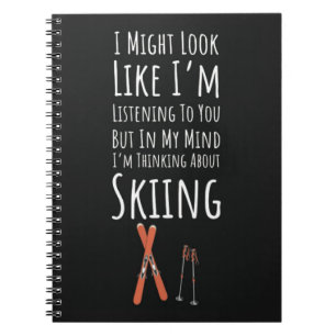 Grappige unieke cadeaus voor skiers skiën wintersp notitieboek