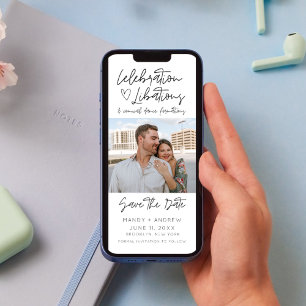 Grappige unieke foto bruiloft Save the Date