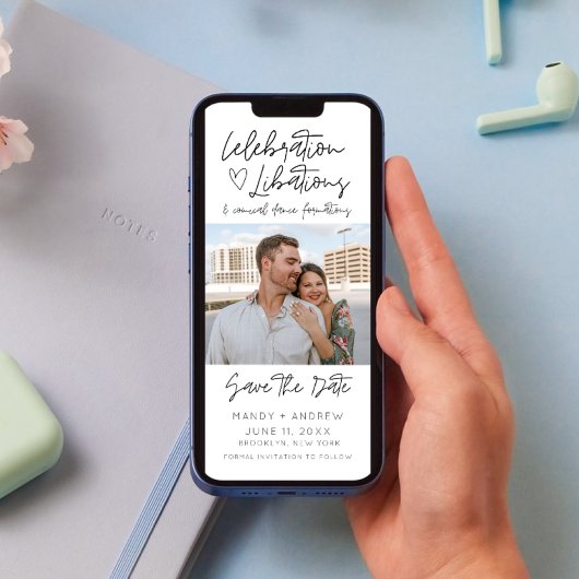 Grappige unieke foto bruiloft Save the Date