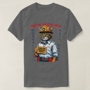 Grappige Union Feline Member Labor Day uit Texas T-shirt