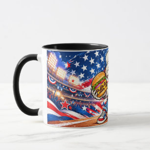 Grappige USA-honkbal-skelet-beker – Burger & Mok