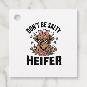 Grappige vaarzenkoe bloem vlinder vintage ontwerp_ bedankjes labels