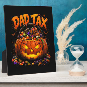 Grappige Vader Belasting Halloween Pompoen Fotoplaat