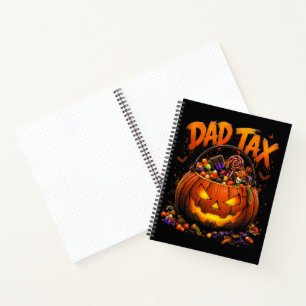 Grappige Vader Belasting Halloween Pompoen Notitieboek