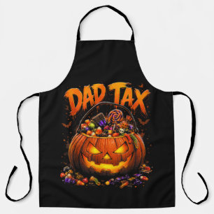 Grappige Vader Belasting Halloween Pompoen Schort