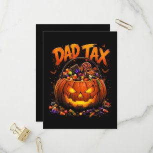 Grappige Vader Belasting Halloween Pompoen Uitnodiging Briefkaart